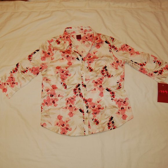 212 Collection Tops - 212 Collection Women's Petite V-Neck Blouse